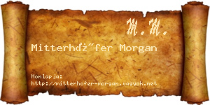 Mitterhöfer Morgan névjegykártya